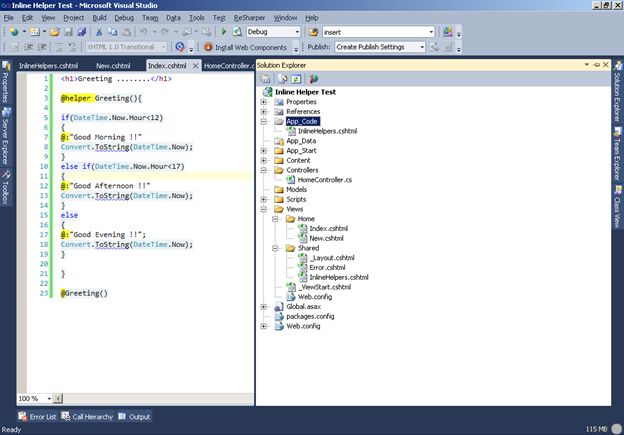 Global Helper Method